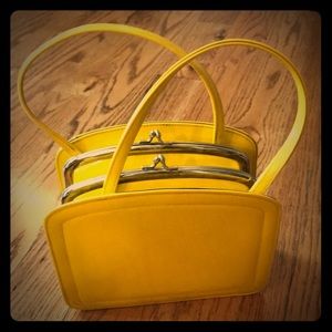 Vintage Vinyl Yellow Purse
